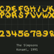 Typeface for “The Simpsons” by Konami.